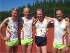 Miehet 35v. 4x1500m:n Suomenmestarit.